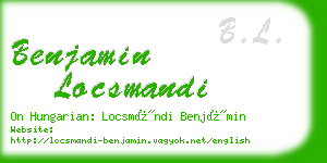 benjamin locsmandi business card